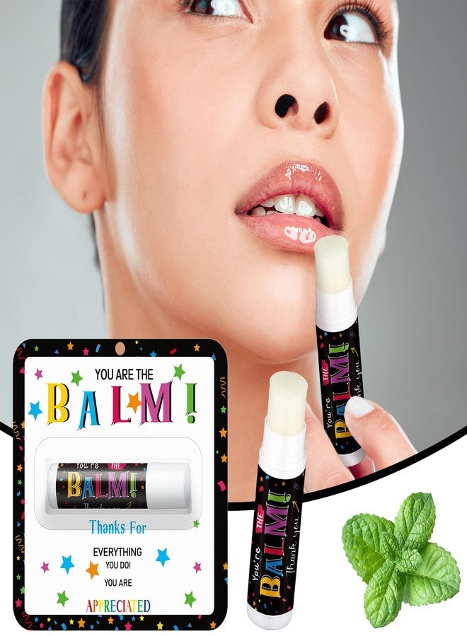 Sacubee 30 Pack Employee Appreciation Gifts Bulk Lip Balms, Thank You Gift for Staff Team Teachers Volunteers, You’re the Balm Mini Lip Balm for Office Events and Appreciation Favors(Mint Flavor) - Image 2